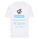 Silenzio sto guardando la Lazio con papà-T-shirt-Lol T-shirt