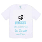 Silenzio sto guardando la Lazio con papà-T-shirt-Lol T-shirt