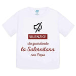 Silenzio sto guardando la Salernitana con papà-T-shirt-Lol T-shirt