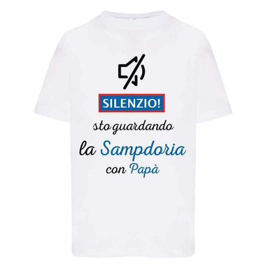 Silenzio sto guardando la Sampdoria con papà-T-shirt-Lol T-shirt