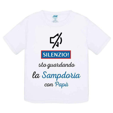 Silenzio sto guardando la Sampdoria con papà-T-shirt-Lol T-shirt