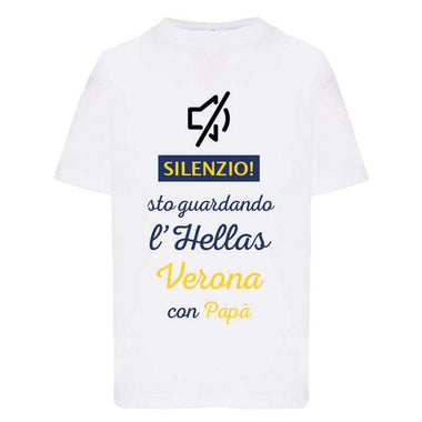 Silenzio sto guardando l'Hellas Verona con papà-T-shirt-Lol T-shirt