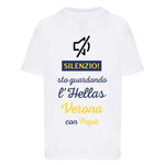 Silenzio sto guardando l'Hellas Verona con papà-T-shirt-Lol T-shirt