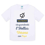 Silenzio sto guardando l'Hellas Verona con papà-T-shirt-Lol T-shirt