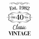 T-shirt Donna Est. 1982 old 40 Yrs Classic Vintage-T-shirt-Lol T-shirt