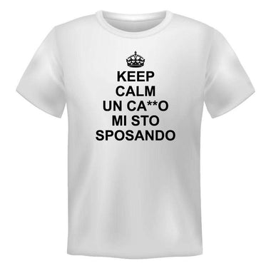 T-shirt Uomo Addio al Celibato Keep calm un ca**o mi sto sposando-T-shirt-Lol T-shirt