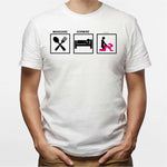 T-shirt Uomo Addio al Celibato Mangiare, Dormire, Scopare-T-shirt-Lol T-shirt