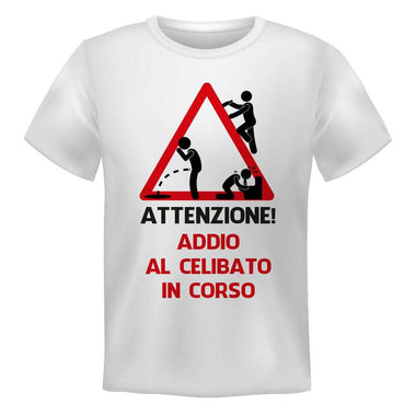 T-shirt Uomo Attenzione addio al celibato in corso-T-shirt-Lol T-shirt