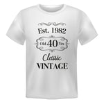T-shirt Uomo Est. 1982 old 40 Yrs Classic Vintage-T-shirt-Lol T-shirt
