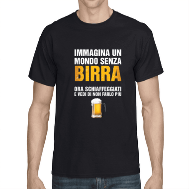 T-shirt Uomo Immagina un mondo senza birra-T-shirt-Lol T-shirt
