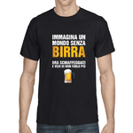 T-shirt Uomo Immagina un mondo senza birra-T-shirt-Lol T-shirt
