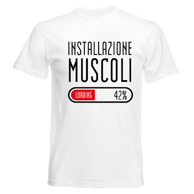 T-shirt Uomo Installazione Muscoli-T-shirt-Lol T-shirt