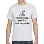 T-shirt Uomo Io non russo respiro con passione-T-shirt-Lol T-shirt