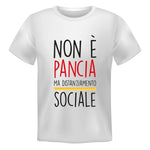 T-shirt Uomo Non è pancia ma distanziamento sociale-T-shirt-Lol T-shirt