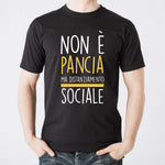 T-shirt Uomo Non è pancia ma distanziamento sociale-T-shirt-Lol T-shirt