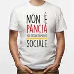 T-shirt Uomo Non è pancia ma distanziamento sociale-T-shirt-Lol T-shirt