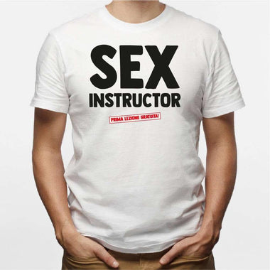 T-shirt Uomo Sex Instructor prima lezione gratuita-T-shirt-Lol T-shirt