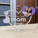 Targa da scrivania in Plexiglass per la Mamma Personalizzata con nome e foto-Lol T-shirt