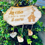 Targhetta famiglia in legno con incisione personalizzata-Targa in legno-Lol T-shirt