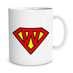 Tazza Superman con LETTERA A SCELTA-Tazze Personalizzate-Lol T-shirt