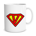 Tazza Superman con LETTERA A SCELTA-Tazze Personalizzate-Lol T-shirt