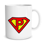 Tazza Superman con LETTERA A SCELTA-Tazze Personalizzate-Lol T-shirt