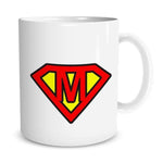 Tazza Superman con LETTERA A SCELTA-Tazze Personalizzate-Lol T-shirt