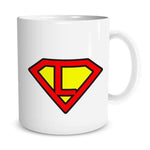 Tazza Superman con LETTERA A SCELTA-Tazze Personalizzate-Lol T-shirt