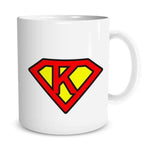 Tazza Superman con LETTERA A SCELTA-Tazze Personalizzate-Lol T-shirt