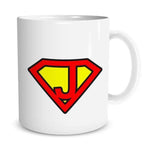 Tazza Superman con LETTERA A SCELTA-Tazze Personalizzate-Lol T-shirt