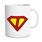 Tazza Superman con LETTERA A SCELTA-Tazze Personalizzate-Lol T-shirt