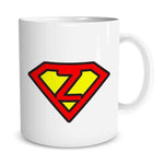 Tazza Superman con LETTERA A SCELTA-Tazze Personalizzate-Lol T-shirt