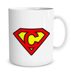 Tazza Superman con LETTERA A SCELTA-Tazze Personalizzate-Lol T-shirt