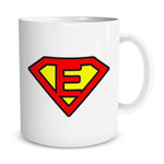 Tazza Superman con LETTERA A SCELTA-Tazze Personalizzate-Lol T-shirt